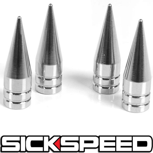 Chrome long spiked valve - spiked,