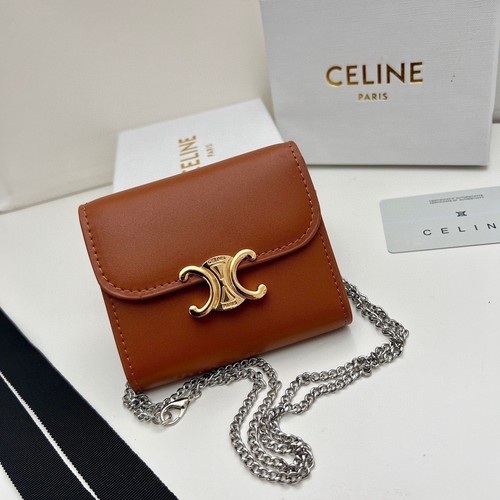 Celine triomphe chain wallet - celine,