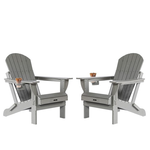 Gray adirondack chairs with - adirondack,