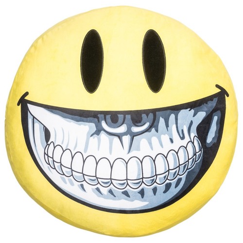 Ron english grin pillow - english,