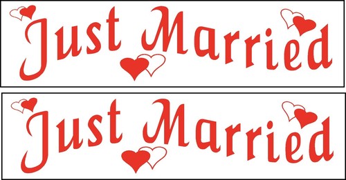 Just married magnets vehicle - married,