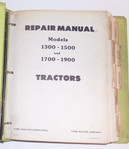 Ford tractor repair manual - tractor,