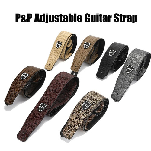 Leather guitar strap - guitar,