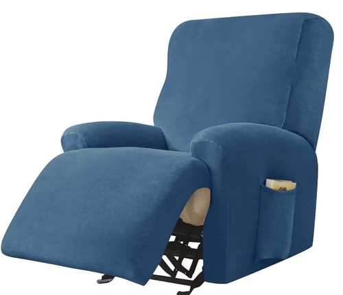 Blue piece recliner - blue,