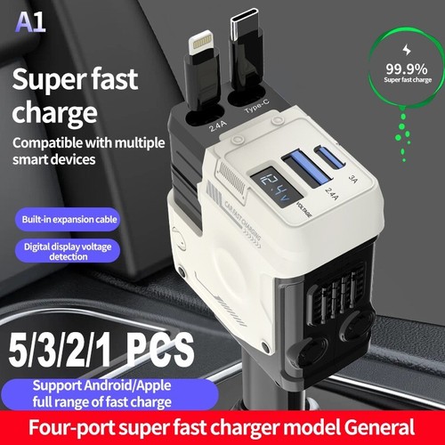 Retractable car charger - in, 1