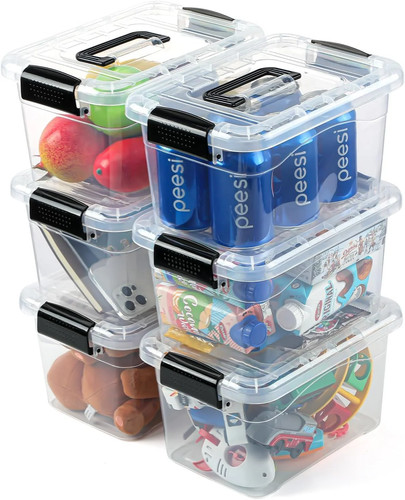 Plastic storage bins - bins, with