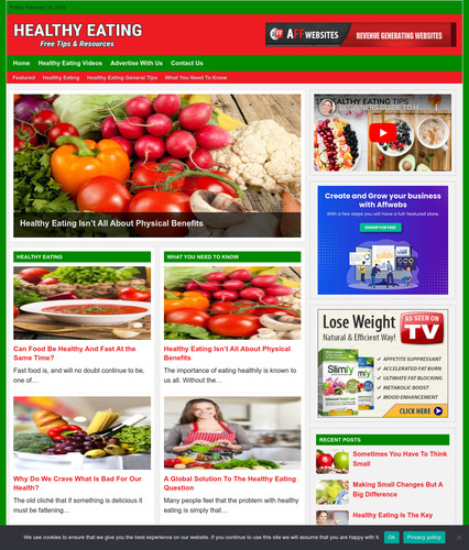 Healthy eating website - eating,