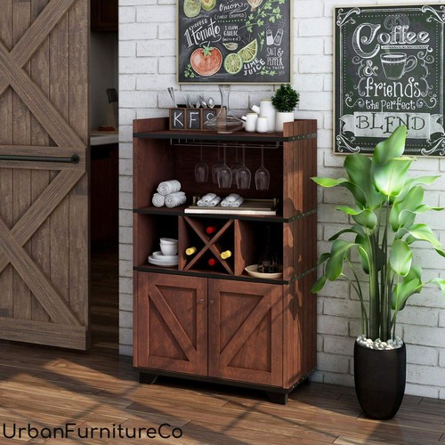 Farmhouse bar cabinet wine - bar,