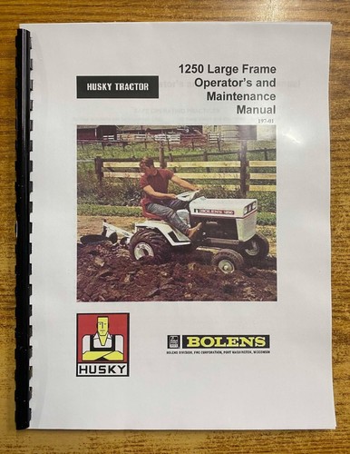Tractor operator instructions - operator,