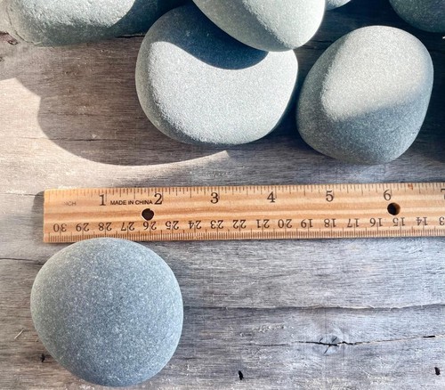 Natural basalt stone rocks - natural, 1"