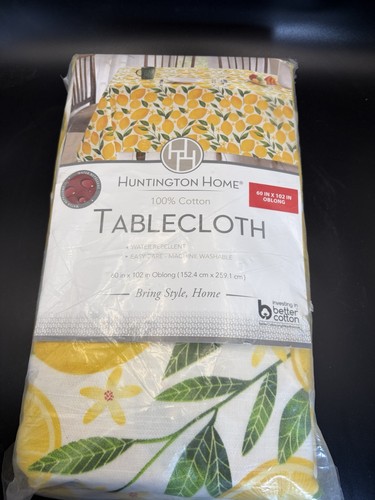Lemons 100 cotton tablecloth - lemons,