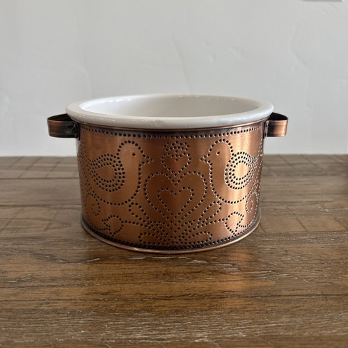 Ceramic copper serving bowl - ceramic,
