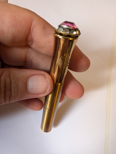 Vintage brass lipstick lighter - vintage,