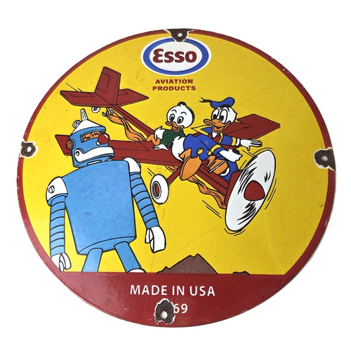 Vintage esso sign gasoline - vintage,