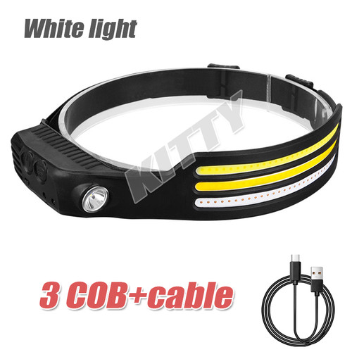 Cob led headlamp usb - led,