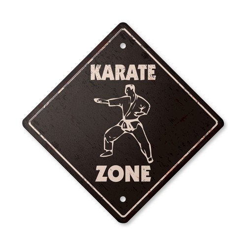 Karate vintage crossing sign - karate,
