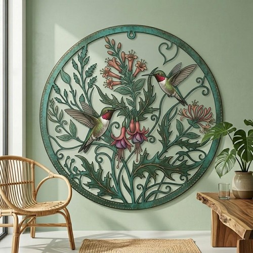 Hummingbird metal wall - wall, art