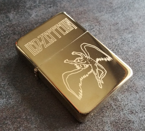 Gold led zeppelin engraved - gold,