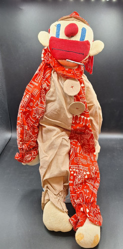 Vtg handmade sock - vtg, clown