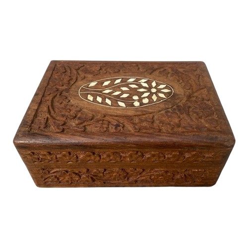 Hand carved teakwood - carved, jewelry