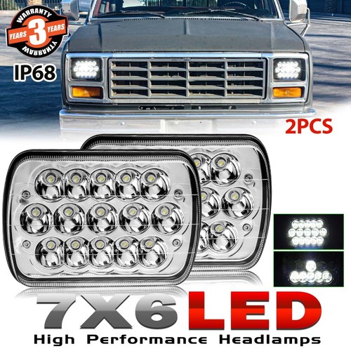 2pcs 5x7 7x6 led headlights - 5x7"7x6"led,