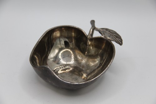 Silverplated apple trinket - silverplated,