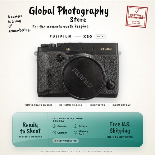 Fujifilm x30 black 12mp - x30, 236k