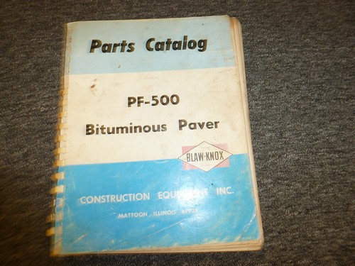 Blaw knox pf500 - knox, bituminous