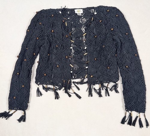 Sandy starkman black crochet - starkman,