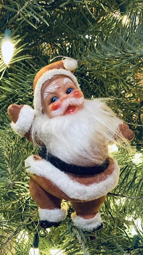 Vintage plastic santa claus - plastic,