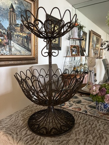Vintage wrought iron tier - vintage,