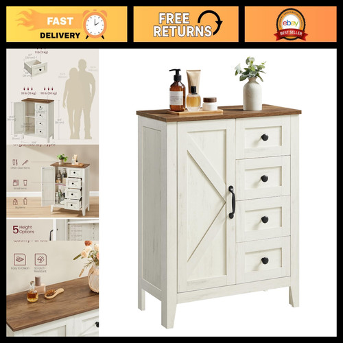 Farmhouse storage cabinet with - storage,
