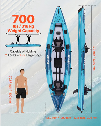 Inflatable kayak person - inflatable, 2-person