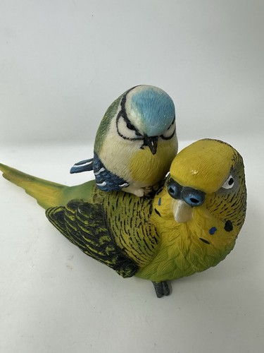 Budgie parakeet figurine green - budgie,