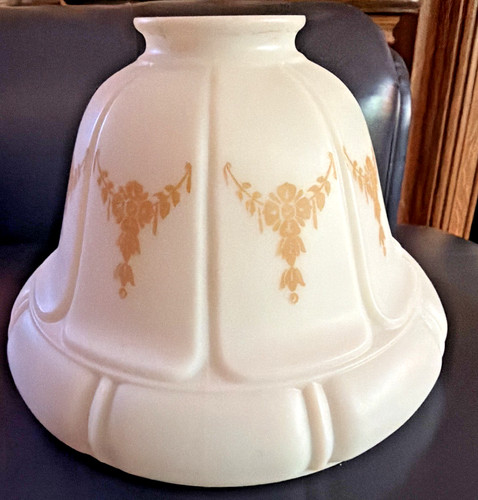 Vintage glass painted - painted, shade