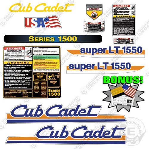 Cub cadet super lt1550 decal - cub,