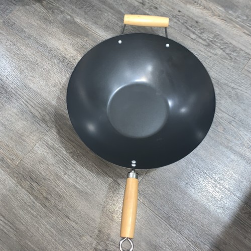 Black large size wok - black, with