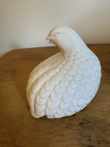 White porcelain quail - porcelain, bird