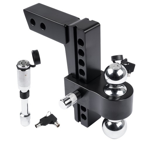 Adjustable trailer hitch with - adjustable,