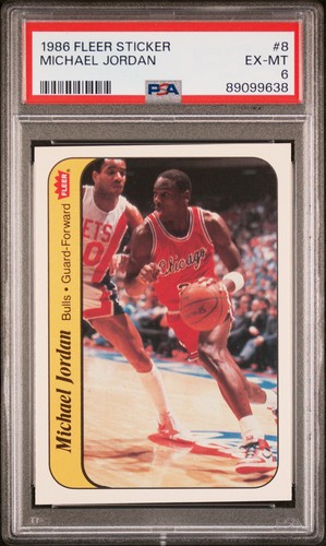 1986 fleer sticker michael - 1986, #8