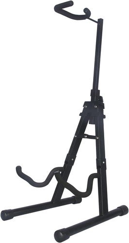 Adjustable black guitar stand - black,