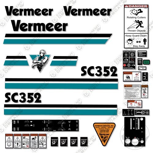 Fits vermeer sc352 decal kit - sc352,
