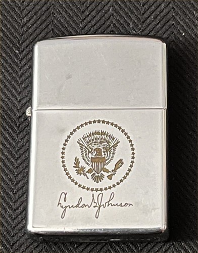 1966 lyndon johnson zippo - b,