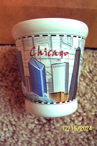 Chicago souvenir shot glass - 3d,