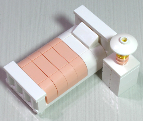Lego white wooden - white, bed