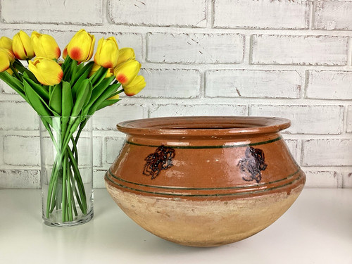Large indian clay cooking pot - indian,