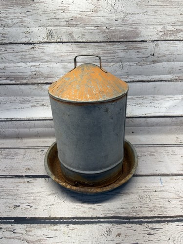 Vtg galvanized metal tin - vtg,