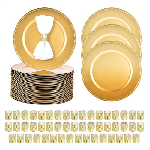 Set gold charger - of,
