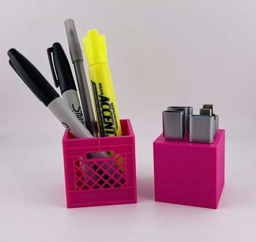 Mini milk crate desk - milk, storage