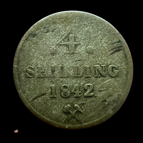 Norway skilling 1842 silver - 4,